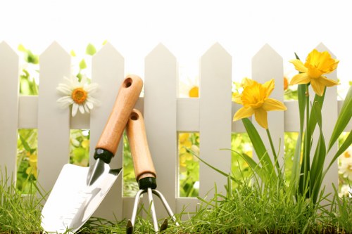 Professional gardeners planning a London garden
